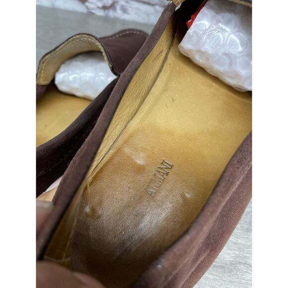 Giorgio Armani Brown Suede Loafers Leather Sole Driving Shoes Women’s 36EU/6M US - Picture 12 of 16